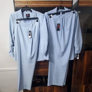 NWT JM Studio by John Meyer Beautiful Light Blue Pant Suit.Szs 18 & 16. $85 each